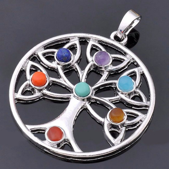 💝 7 Chakras Stones charm pendant - Picture 1 of 3